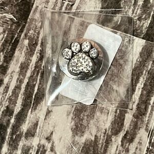 Magnolia and Vine Paw Print Charm